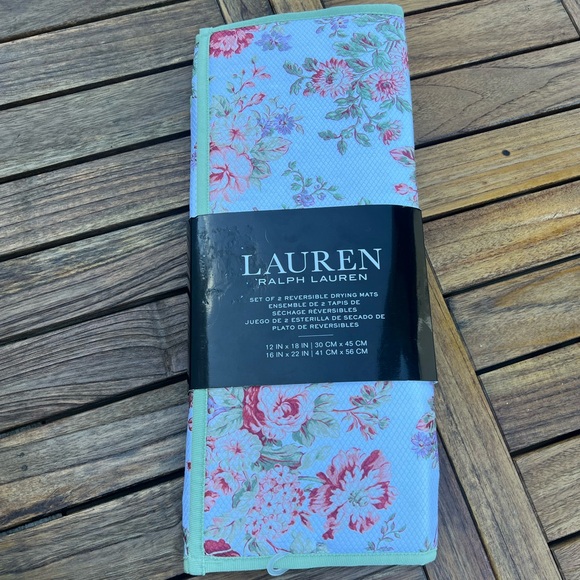 NWT Lauren Ralph Lauren Floral Drying Mats - Set of 2 - Picture 1 of 6